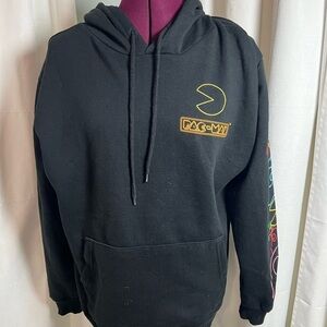 Black PAC Man Pullover Hoodie Unisex